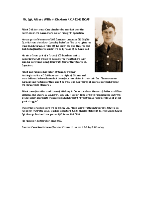A preview of a PDF biography for Dickison, Albert William